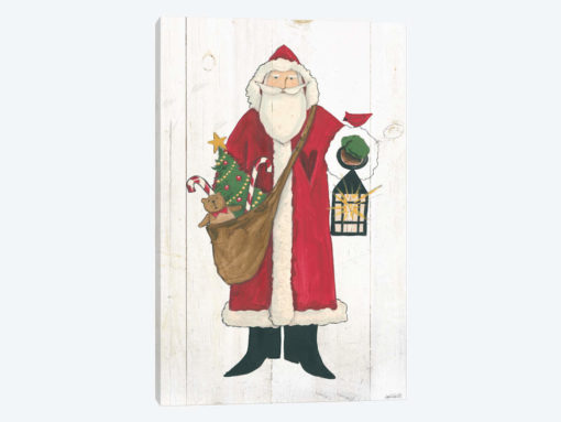 Vintage St. Nick I No Words On White Wood