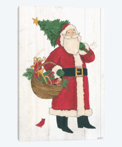 Vintage St. Nick III No Words On White Wood