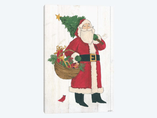 Vintage St. Nick III No Words On White Wood