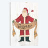 Vintage St. Nick On White Wood
