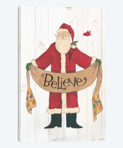 Vintage St. Nick On White Wood
