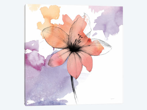 Watercolor Graphite Flower II