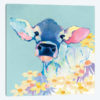 Bessie With Flowers On Teal