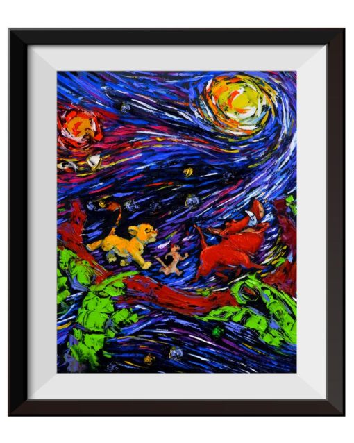 Vincent Van Gogh Starry Night Posters The Lion King Simba Lion King Poster Canvas Wall Art Nursery Decor Wall Decor A018