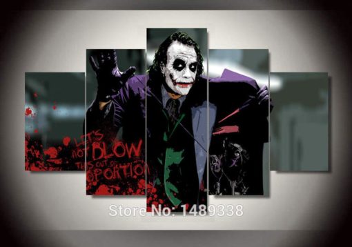 5 Panels The Joker Batman The Dark Knight Canvas Art Multi Poster Piece Art Work