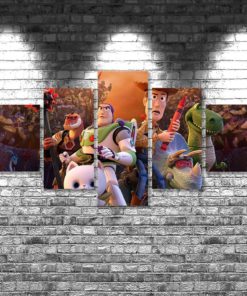 Toy Story 3 Poster set Toy Story Canvas Art Print, 5 piece large canvas, multi panel wall art canvas, home decoration, room decor, hanging