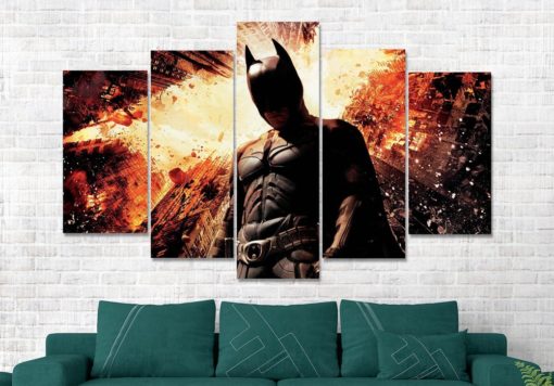 Batman The Dark Knight Movie Canvas Print - 5 Panel Canvas - Multi Panel Canvas - Home Decor- Wall Art - Ready To Hang