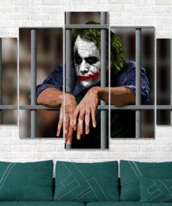 The Joker Comic Book Movie Canvas Print - 5 Panel Canvas - Multi Panel Canvas - Home Decor- Wall Art - Ready To Hang