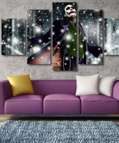 5 panels The Joker Canvas Art Dc Joker Poster Piece Home Decor Work Wall Print