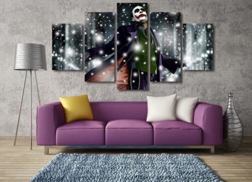 5 panels The Joker Canvas Art Dc Joker Poster Piece Home Decor Work Wall Print