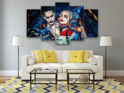 Suicide Squad Canvas Print / DC Movie Print / Joker and Harley Quinn Art / Joker Home Decor / Harley Quinn Print / Suicide Squad Wall Art