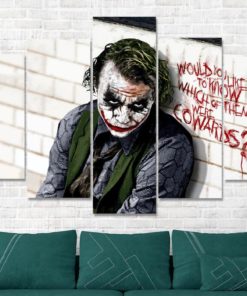 The Joker Comic Book Movie Canvas Print - 5 Panel Canvas - Multi Panel Canvas - Home Decor- Wall Art - Ready To Hang