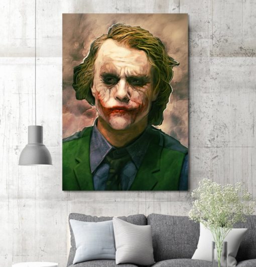 The Joker Batman Movie Canvas Art Framed Ready To Hang