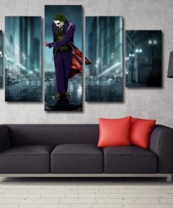 5 panels The Joker Canvas Art Batman Dc Joker Poster Piece Home Decor Work Wall Print