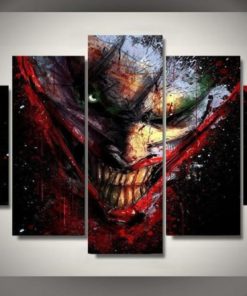 5 panels The Joker Canvas Art Batman Dc Joker Poster Piece Home Decor Work Wall Print