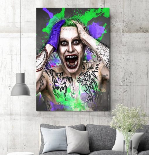 Suicide Squad Joker Movie Canvas Art Framed Ready To Hang