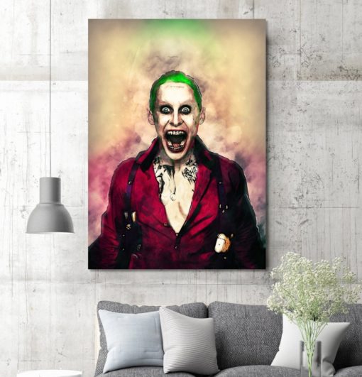 Suicide Squad Joker Movie Canvas Art Framed Ready To Hang