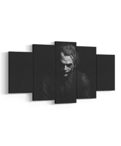 The Joker 5 Piece / 5 Panel Canvas Set, Dark Knight Wall Art Print, Joker Poster Painting Decal Mural Decor Decoration