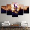 5 Panels Thanos Canvas Art Multi Piece Avengers Endgame Infinity Gauntlet Infinity War Marvel Home Decor Poster Print