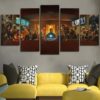 5 Panels Avengers Canvas Art Multi Piece Black Panther Widow Captain America Dr Strange Endgame Guardians Galaxy Hulk Infinity War Iron Man