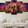 5 Panels Avengers Canvas Art Multi Piece Black Panther Widow Captain America Dr Strange Endgame Hulk Infinity War Iron Man Marvel Thanos