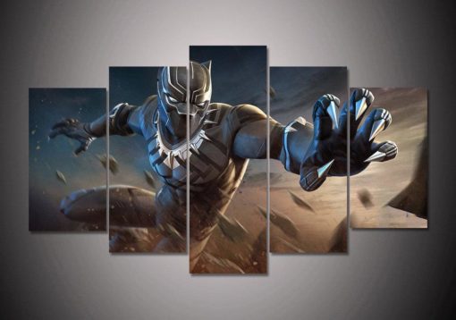 Marvel Avengers Black Panther Infinity War Endgame Suphero DC  5 Piece Canvas Anime Manga Home Decor Wall Art 5 Panel Print Wall Hanging
