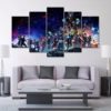 Marvel Avengers Infinity War Endgame Suphero DC Comic Cartoon 5 Piece Canvas Anime Manga Home Decor Wall Art 5 Panel Print Wall Hanging