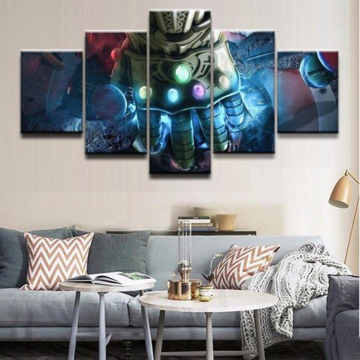 5 Panels Avengers Canvas Art Multi Piece Endgame Infinity Gauntlet Stones Infinity War Marvel Home Decor Poster Print