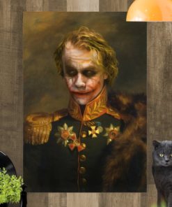 The Joker Heath Ledger Historical Portrait Limited Edition Artwork Framed Canvas Print
