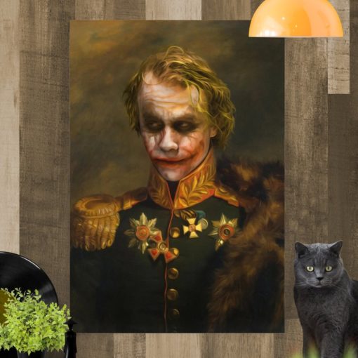 The Joker Heath Ledger Historical Portrait Limited Edition Artwork Framed Canvas Print