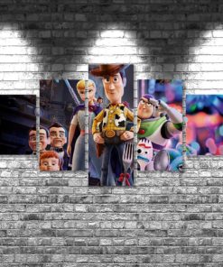 Toy Story 4 Poster set Toy Story Forky Canvas Art Print, 5 piece large canvas, multi panel wall art canvas, home decoration, room decor