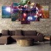 Marvel Avengers Iron Man Infinity War Endgame Suphero DC Comic 5 Piece Canvas Anime Manga Home Decor Wall Art 5 Panel Print Wall Hanging