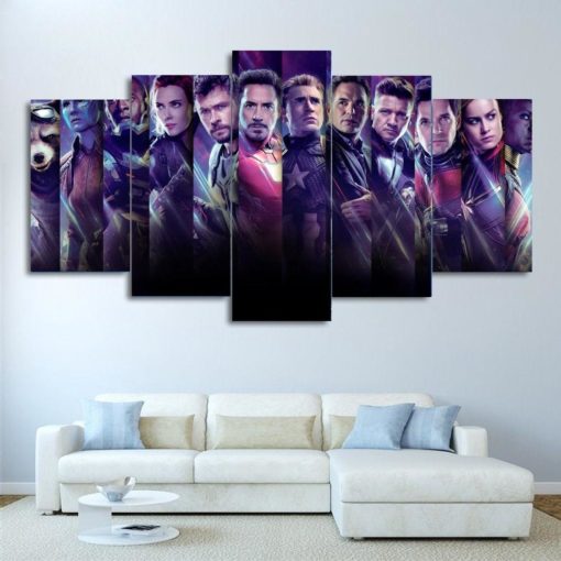 Avengers Endgame Canvas Art Painting HD Wall Art Frame Modular Pictures Living Room Decor 5 Pieces