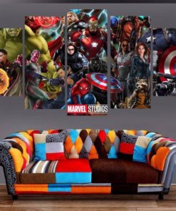 Avengers Endgame Canvas Art Painting HD Wall Art Frame Modular Pictures Living Room Decor 5 Pieces Wallpaper Poster