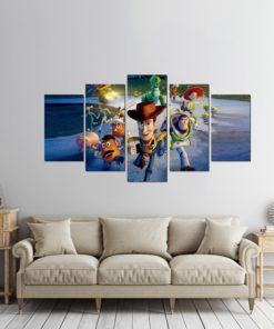 Toy Story Canvas 5 Piece Canvas Wall Art Print - Large Framed Canvas Multi canvas best for kiddies room