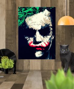 The Joker Heath Ledger Framed Canvas Wall Art A4 - A3 - A2 - A1 - A0