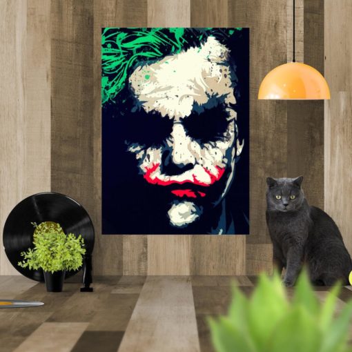 The Joker Heath Ledger Framed Canvas Wall Art A4 - A3 - A2 - A1 - A0