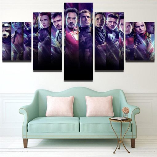 Avengers Endgame Movie 5 Piece Canvas Art Set,5 panel canvas wall art,5 piece wall art,Print Artwork Decor Decal Mural Decoration