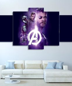 The Avengers Movies Canvas Painting Abstract Wall Art Modular Pictures Living Room Decor 5 Pieces Art Wallpaper