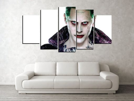 5 Panels The Joker Canvas Art Batman Dc Joker Poster Piece Home Decor Work Wall Print