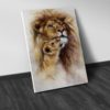 Lion and baby wall art, Wall decor canvas, Wall hanging, Leo Art Print, Nursery wall decor, Leo Wall Art, Lion Canvas Print, watercolor