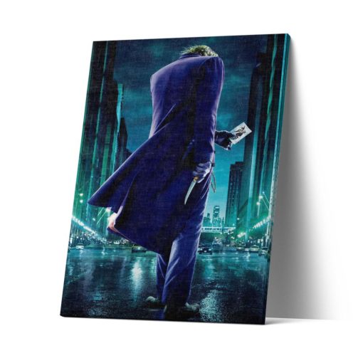 The Joker Artwork Canvas Print -  The Joker Poster - The Joker Painting -  The Joker Wall Art Print - Wall Decor Gift For The Joker Fan