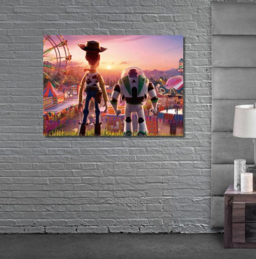 Toy Story poster / Toy Story 4 wall decor, canvas / framed and ready to hang OR unframed. WALL ART, home decor.