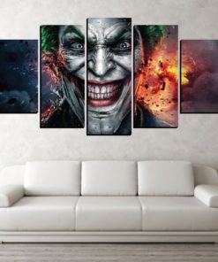 6 Panels The Joker Canvas Art Dc Joker Poster Piece Home Decor Work Wall Print