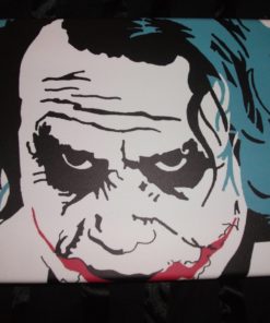 A4 Landscape canvas print of Heath Ledger 'The Joker'