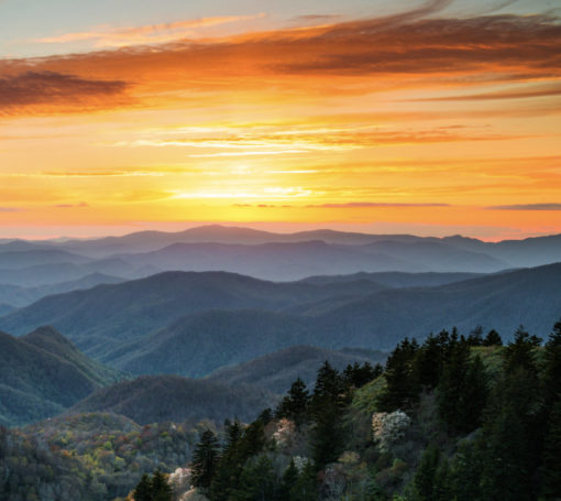 Smoky Mountain Sunset on Canvas, National Park Photo, North Carolina Scenic Blue Ridge Mountains, Appalachians, Office Decor, Nature Artwork - Image 5