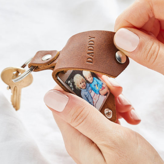 il fullxfull.2172658384 1f8r 542x542 - Personalised Photo Keyring in Leather Case + Initials - Handmade Father's Day / Birthday Gift for Dad or Mum, Photo Keychain Gift for Him