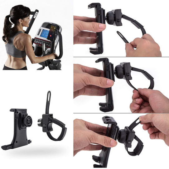 5 542x542 - Phone/Tablet Holder , Indoor Cycling Bike Mount, 360 Swivel Stand for 4-12″ Tablets/Cell Phones