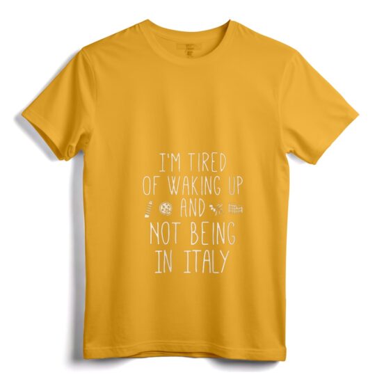 Womens I"m Tired of Waking Up and Not Being In Italy - Italian V-Neck T-Shirt, Vintage Design Tee for Travel Enthusiasts - Image 4
