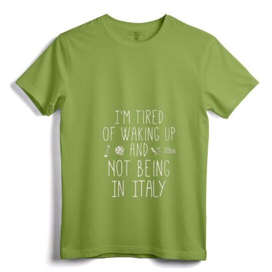 Womens I"m Tired of Waking Up and Not Being In Italy - Italian V-Neck T-Shirt, Vintage Design Tee for Travel Enthusiasts - Image 5